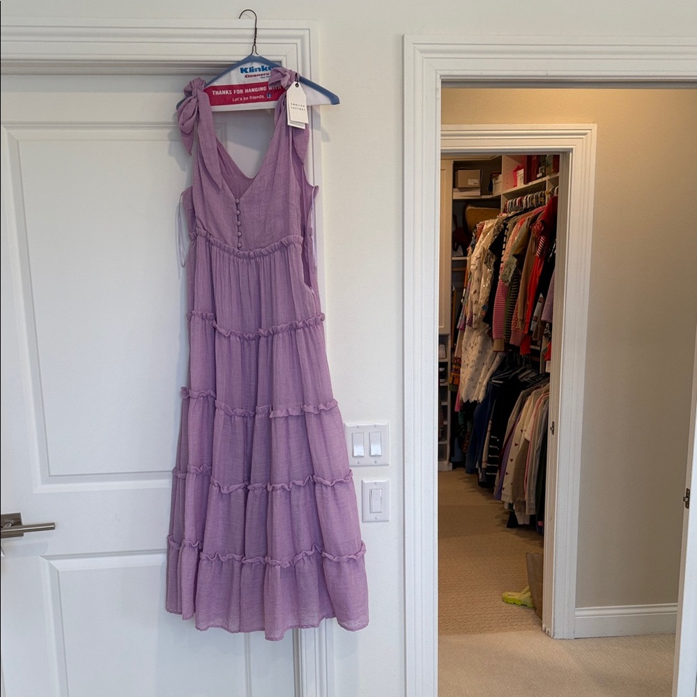 Englis Factory Purple Sleeveless Tiered Dress